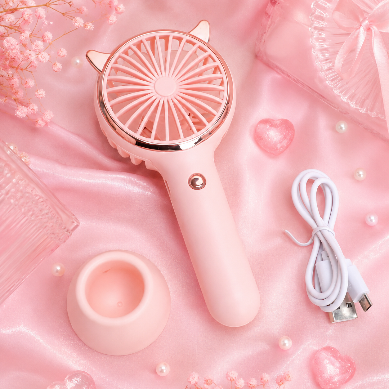 Pink Kitty Fan